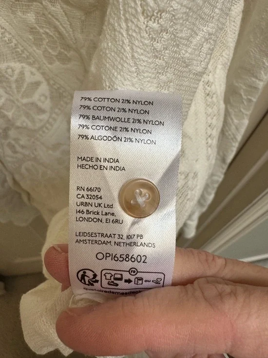 Pilcro Cream Lace Button-Down Shirt - Picture 9 of 9